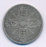 Nagy-Britannia 1921. 1Fl Ag "V. György" T:F United Kingdom 1921. 1 Florin Ag "George ...