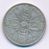 Nagy-Britannia 1922. 1Fl Ag "V. György" T:F United Kingdom 1922. 1 Florin Ag "George ...