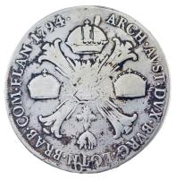 Osztrák Németalföld 1794? Koronatallér Ag "II. Ferenc" T:F patina / Austria Netherlands 17...