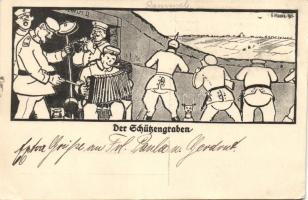 Der Schützengraben, katonazenekar, humor s: E. Haase, Der Schützengraben, military ban, humour s: E. Haase