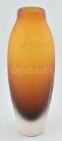 Villeroy & Boch design üveg váza, jelzett, kis kopásokkal, m: 23 cm