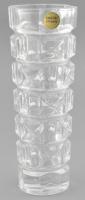 Art Deco francia kristály váza, jelzett, hibátlan, m: 22 cm