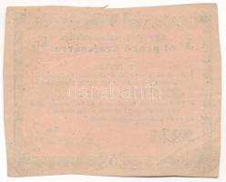 Eger 1849. Augusztus 15. 5kr "Eger városa pénztári utalványa" "300" fekete kézi ...