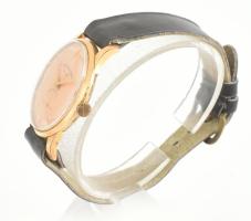 cca 1966 FC. Internazionale Milano Antimagnetic, svájci karóra, bőr szíjjal, karcos plexivel, de hib...