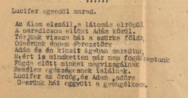 1943 A KMSZ "Ember Tragédiája", írta: Demeter Imre, szereplők: Sivó (Schön) Emil, Demeter ...