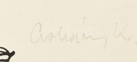 Csohány Kámán (1925-1980):. Alak. tus, papír, jelzett, megjelent Obersovszky Gyula:Játékos istenek. ...