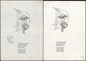 cca 1970 Obersovszky Gyula: Képversek Balla Gitta rajzaival 6 db grafika 1/1. Obersovszky Gyula álta...