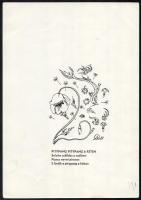 cca 1970 Obersovszky Gyula: Képversek Balla Gitta rajzaival 6 db grafika 1/1. Obersovszky Gyula álta...