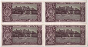 1945. 100P (8db) közeli sorszámok T:AU-F szép papír
Adamo P18