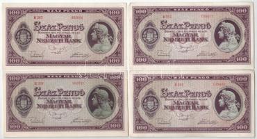 1945. 100P (8db) közeli sorszámok T:AU-F szép papír
Adamo P18