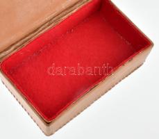 cca 1974 Haza fegyveres szolglatért hadgyakorlati emlék bőr cigaretta doboz. 18x12 cm