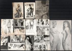 cca 1972 Zet magazin erotikus, német ny. magazin 1972/10-11. száma és 8 db sokszorosított erotikus f...