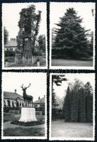 1962 Szarvas, Tessedik Sámuel által ültetett fa, arborétum, 8 db fotó, hátoldalán feliratozott és da...