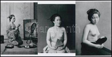 cca 1900 előtt készült felvételek a japán nők szolid erotikájáról, 5 db modern nagyítás Botta Dénes (1921-2010) budapesti fotóművész - különféle forrásokból származó - aktfotó gyűjteményéből, 10x15 cm