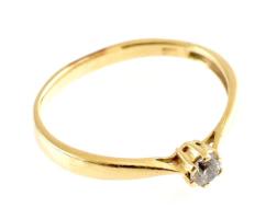Eljegyzési karikagyűrű arany (Au) 14k gyémánttal m: 51 1,3 g