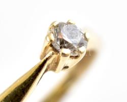 Eljegyzési karikagyűrű arany (Au) 14k gyémánttal m: 51 1,3 g