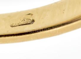 Eljegyzési karikagyűrű arany (Au) 14k gyémánttal m: 51 1,3 g