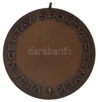Gáll Gyula (1939-?) DN "Velencei-tavi Sportversenyek" kétoldalas bronz emlékérem füllel (7...