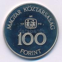 1990. 100Ft Cu-Ni "SOS Gyermekfalu" T:PP patina Adamo EM117