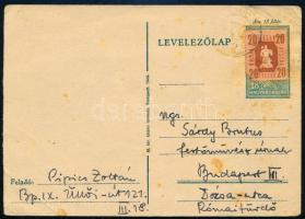 1947 Pipics Zoltán (1900-1975) művészettörténész, az OSZK főkönyvtárosának (1953-1962) saját kézzel ...