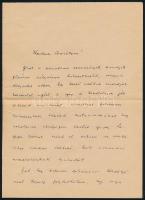1948 Dr. Oszoly Kálmán jogász saját kézzel írt levele Sárdy Brutus (1892-1970) festőművész, restaurátor részére, saját kezű aláírásával, borítékkal, 2 beírt oldal.