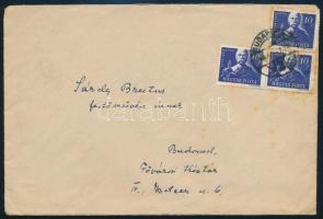 1948 Dr. Oszoly Kálmán jogász saját kézzel írt levele Sárdy Brutus (1892-1970) festőművész, restaurá...