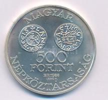 1988. 500Ft Ag "Szent István" kapszulában T:BU patina Adamo EM102