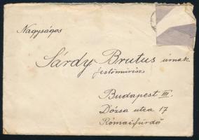 1935 R(eissmann) Barabás Gizella (1893-1985) festőművész saját kézzel írt levele Sárdy Brutus (1892-...