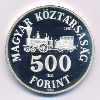 1991. 500Ft Ag "Széchenyi István" kapszulában T:PP patina Adamo EM122