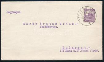 1930 Mezőkövesd, Rády Béla gépelt levele egykori bajtársának, Sárdy Brutus (1892-1970) festőművész, ...