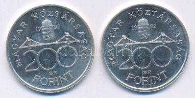 1992. 200Ft Ag "MNB" (2x) T:UNC
Adamo F13