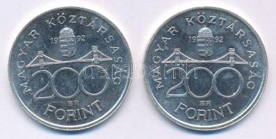 1992. 200Ft Ag "MNB" (2x) T:UNC
Adamo F13