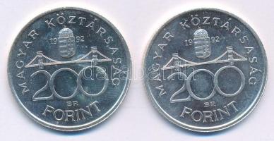 1992. 200Ft Ag "MNB" (2x) T:UNC
Adamo F13