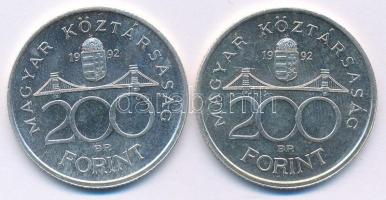 1992. 200Ft Ag "MNB" (2x) T:UNC,AU
Adamo F13