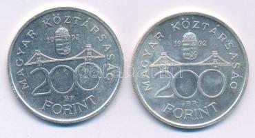 1992. 200Ft Ag "MNB" (2x) T:AU
Adamo F13