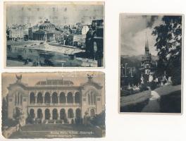 5 db RÉGI román város képeslap / 5 pre-1945 Romanian town-view postcards: Sinaia, Bucuresti, Constan...