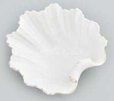 MZ Austria kagyló alakú ékszertartó tálka, kopással, h: 15,5 cm