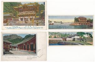 4 db régi japán képeslap / 4 pre-1945 Japanese postcards