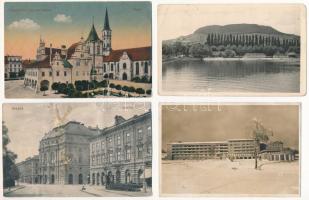 9 db RÉGI magyar város képeslap vegyes minőségben / 9 pre-1945 Hungarian town-view postcards in mixed quality