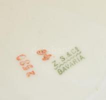 Bavaria kamilla mintás porcelán váza, kopásokkal, m: 17,5 cm