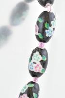 Vintage japán tensha porcelán nyaklánc 52 cm, 99 g