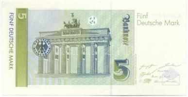 Németország 1991. 5M "A2007451U2" T:UNC 
Germany 1991.5 Mark "A2007451U2" C:UNC...