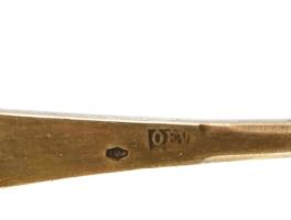 6 db ezüst (Ag) mokkás kanál jelzett 69 g