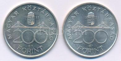 1993. 200Ft Ag "MNB" (2x) T:AU
Adamo F13