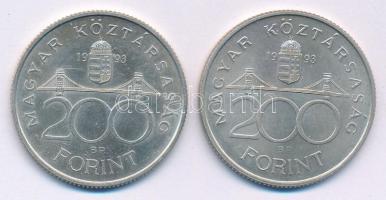 1993. 200Ft Ag "MNB" (2x) T:AU
Adamo F13