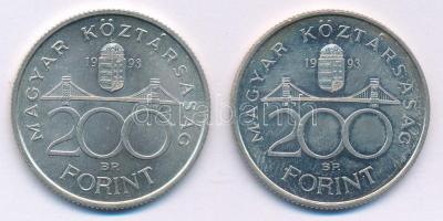 1993. 200Ft Ag "MNB" (2x) T:UNC,AU
Adamo F13