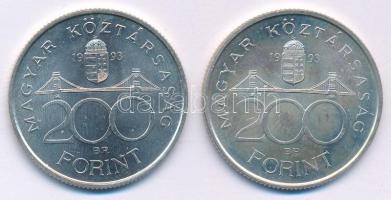 1993. 200Ft Ag "MNB" (2x) T:UNC
Adamo F13