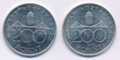 1994. 200Ft Ag "Deák" (2x) T:UNC
Adamo F13.1