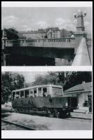 1927 A Duna - Száva - Adria vasút (amit neveztek Déli vasútnak is) sínautóbusza, 1 db modern nagyítás, 15x10 cm