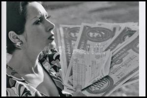 cca 1969 Ihletre várva és a szerencsében reménykedve, 2 db modern nagyítás a néhai Lapkiadó Vállalat...